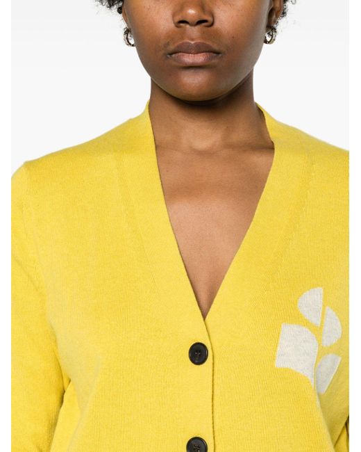 Isabel Marant Vest Met Intarsia Logo in het Yellow
