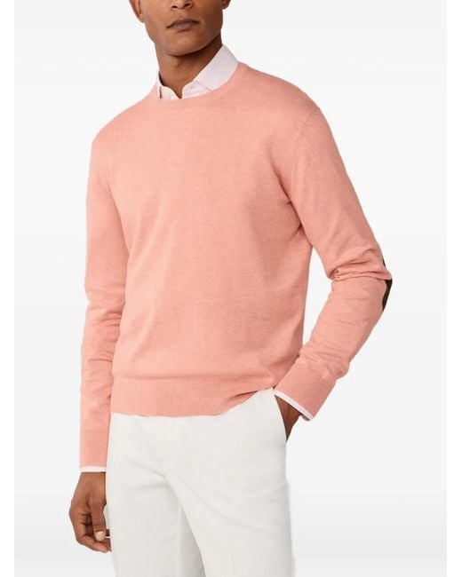 Hackett Pink Crew-Neck Sweater for men