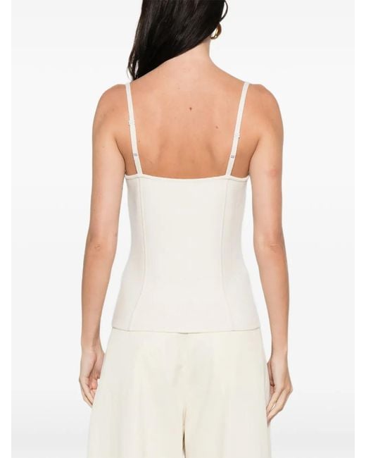 Soft Goat White Double Knit Singlet Corset