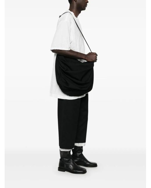Yohji Yamamoto Black Wool Shoulder Bag