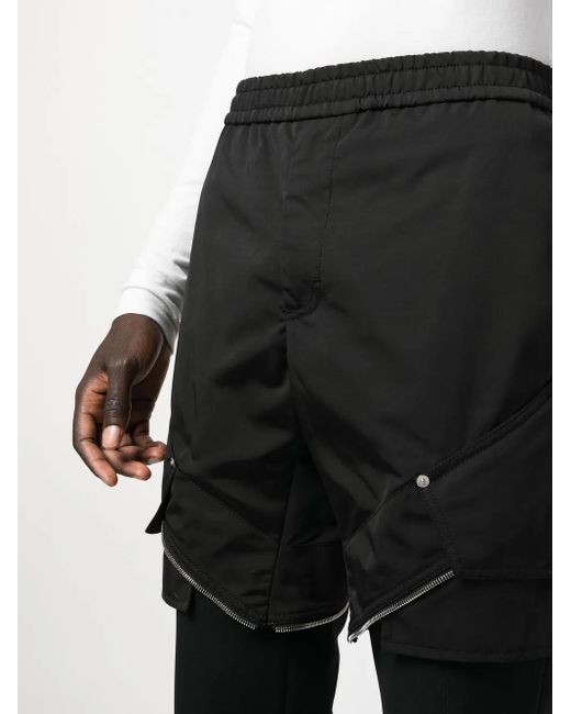 1017 ALYX 9SM Black Zip-Detail Layered Trousers for men