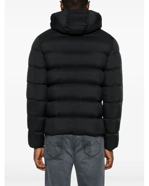 Herno Black Quilted Polyester Outerwear Jacket for men