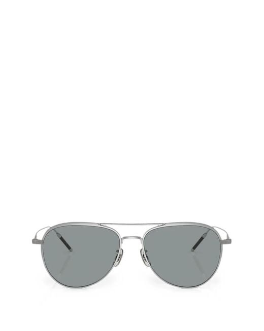 Oliver Peoples Gray Tk-3 Pilot-Frame Sunglasses