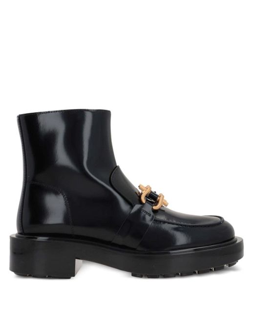 Bottega Veneta Black Patent Leather Ankle Boots