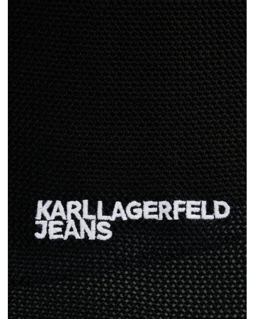 Karl Lagerfeld Black Logo-Embroidered Sleeveless Vest for men