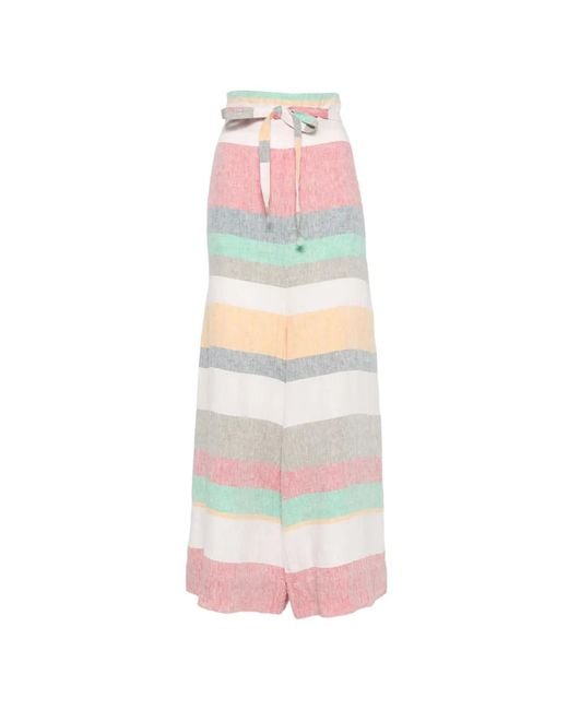 Osklen White Striped-Pattern Trousers