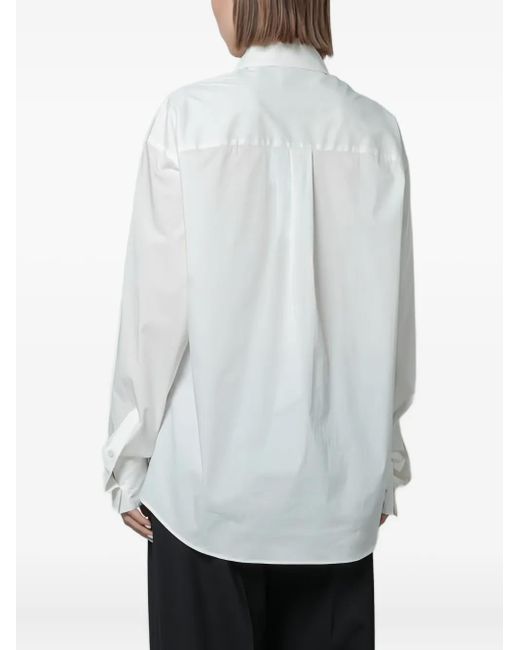 GIUSEPPE DI MORABITO White Crystal-Embellished Shirt