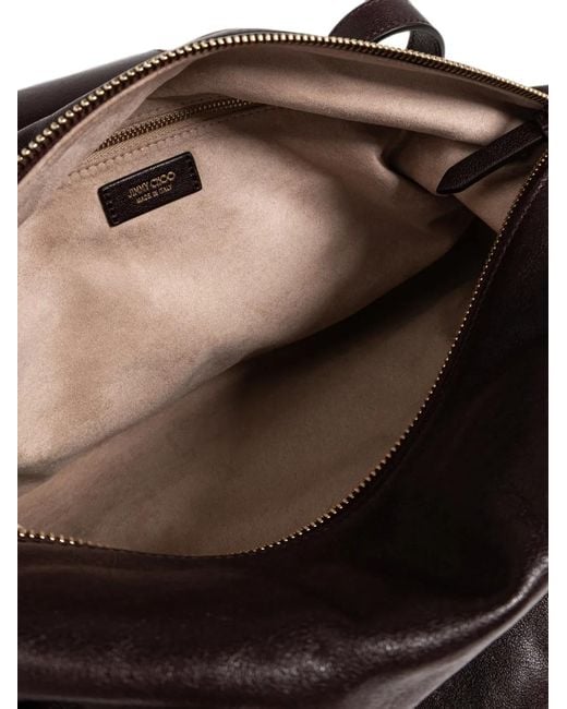 Jimmy Choo Black Medium Bar Leather Duffle Bag