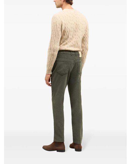 Boglioli Natural Logo-Patch Straight-Leg Trousers for men