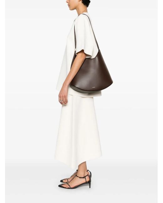 Jil Sander Brown Medium Eldorado Shoulder Bag