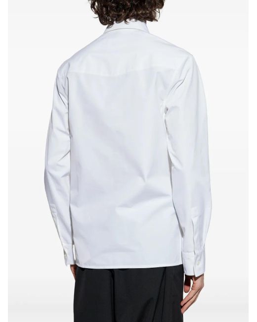メンズ Jil Sander コットン シャツ White