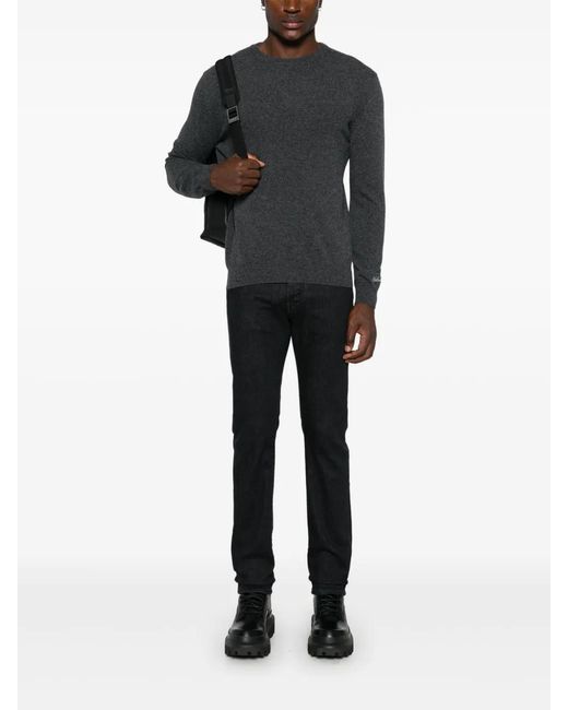 Woolrich Gray Wool Crewneck for men