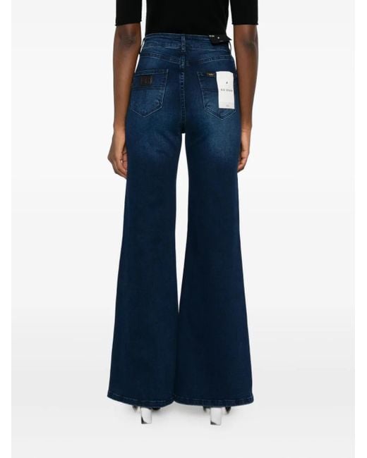 Lois Blue High-Waisted Flared Jeans