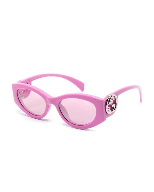 Gucci Pink Oval-Frame Sunglasses