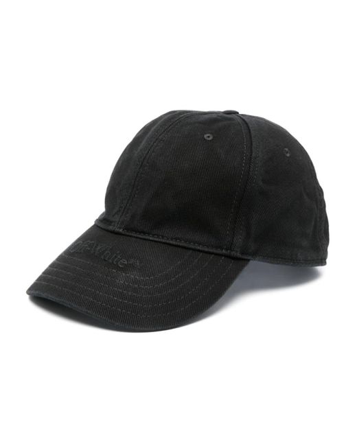 Off-White c/o Virgil Abloh Black Logo-embroidered Denim Hat for men