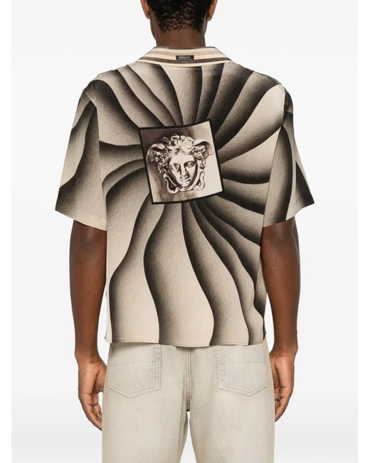 Versace Hemd Mit The Vortex-Print in Natural für Herren