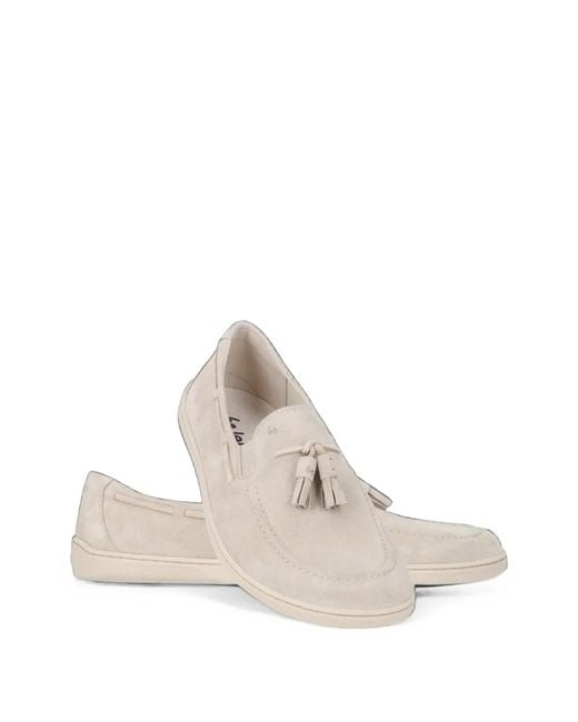 Be Lenka White Tassel-Detail Slip-On Loafers