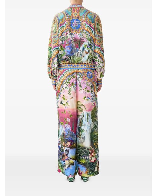 Camilla White Pattern Bomber Jacket