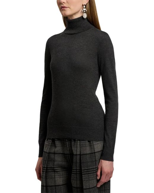 Ralph Lauren Black Turtleneck Cashmere Top