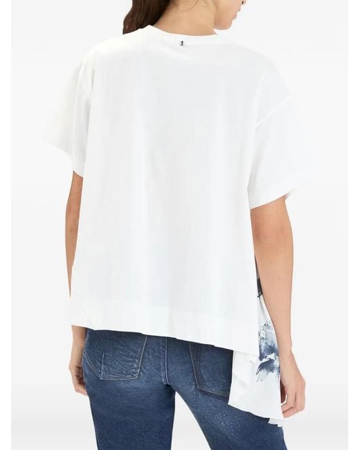 High White Regatta Floral-Print T-Shirt