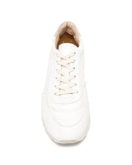 Eleventy White Runner Lace-Up Sneakers for men