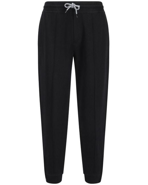 Brunello Cucinelli Black Tapered Track Pants for men