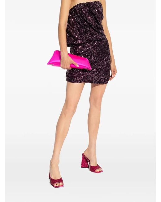 The Attico Pink Devon Glitter-Finish Mules
