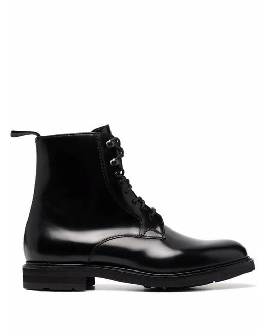Church's Black Wootton Lw Lace-Up Leather Boots for men