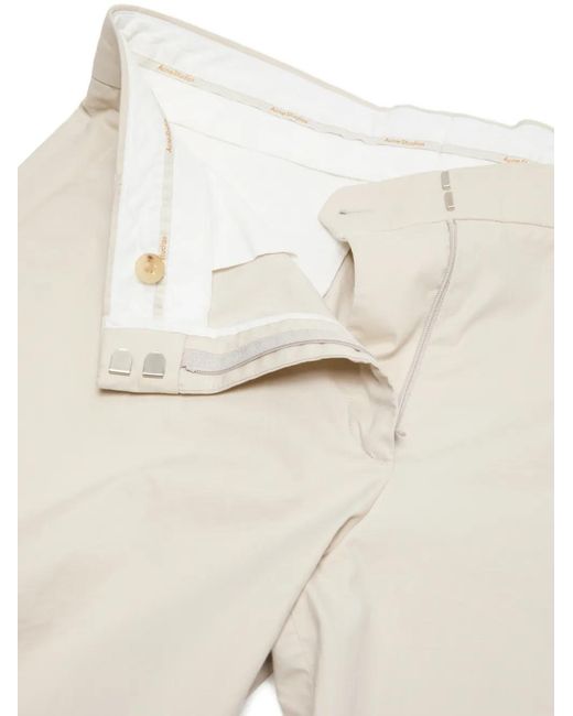 Acne White Wide-Leg Trousers