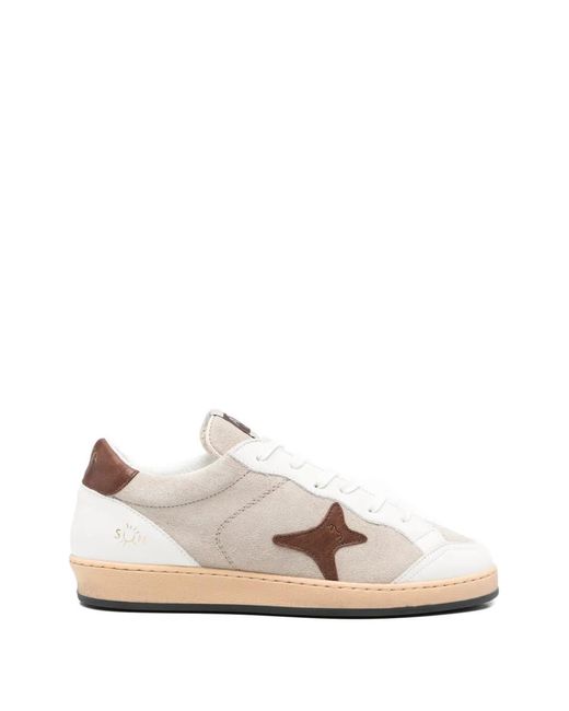AMA BRAND White Motf-Appliqué Sneakers for men