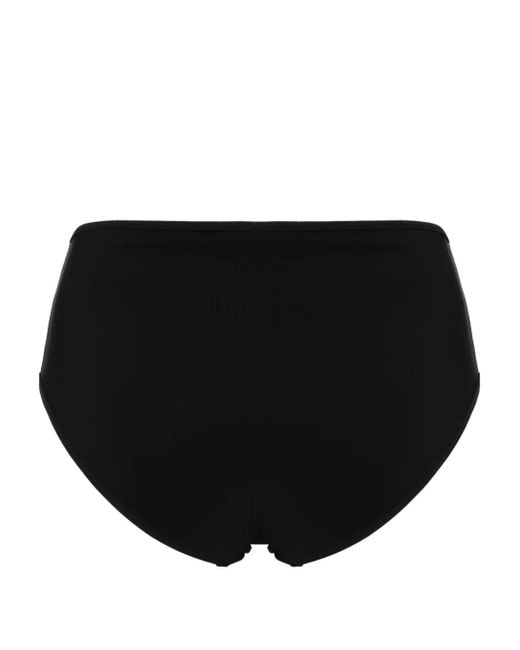 Totême Black Mid-Rise Bikini Bottoms