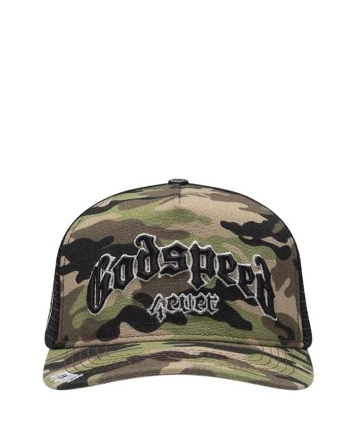 Godspeed Forever Trucker camouflage-print baseball cap in Black für Herren