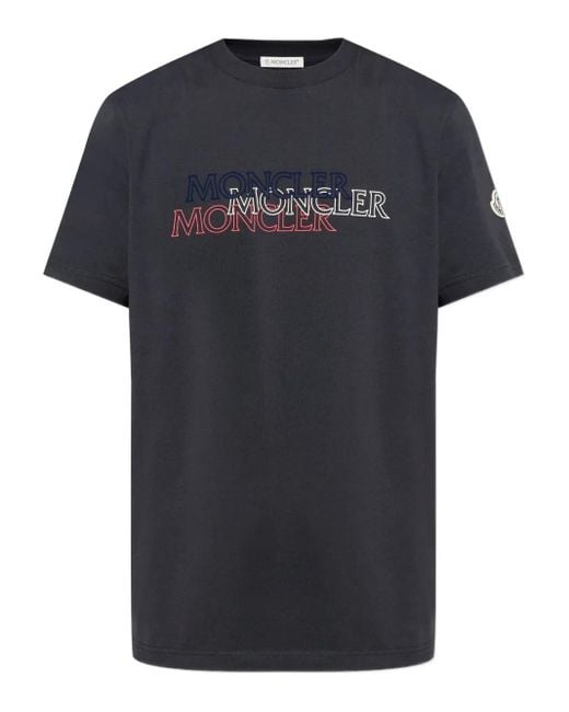メンズ Moncler ロゴ Tシャツ Black