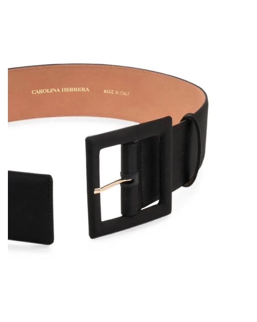 Carolina Herrera Black Icon Buckle Belt