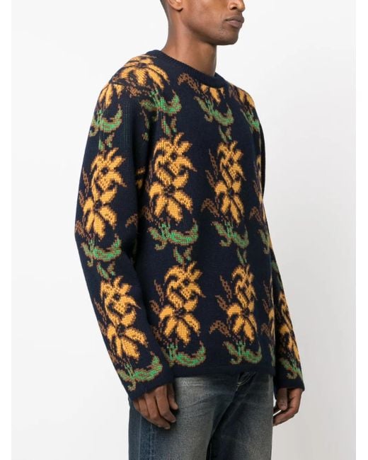 Etro Blue Crew Neck Sweater for men