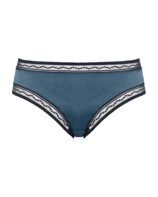 Eres Blue Inspirée Lace-Trimmed Briefs