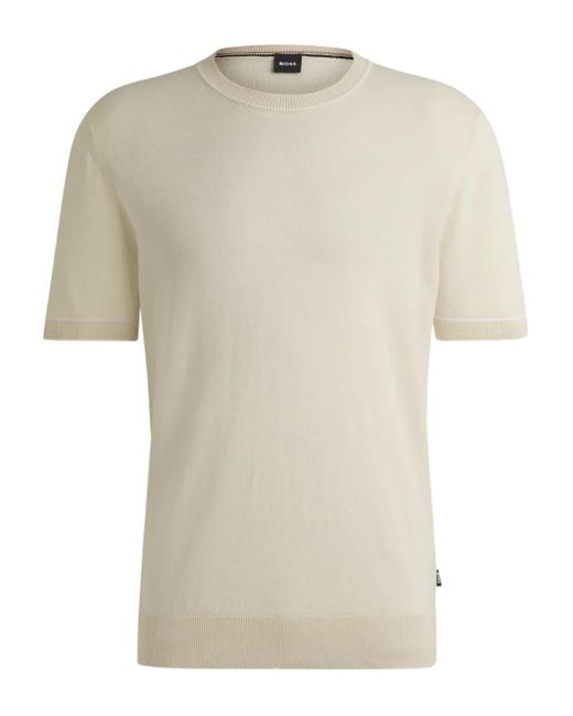 Boss Natural Short-Sleeve Crew-Neck T-Shirt for men