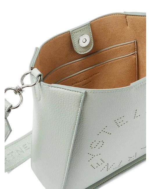Stella McCartney Green Logo-Detail Cross Body Bag
