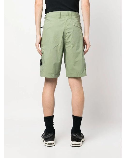 Stone Island Green Bermuda Cargo for men