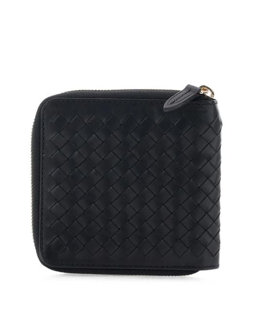 Dragon Diffusion Black Woven Leather Wallet