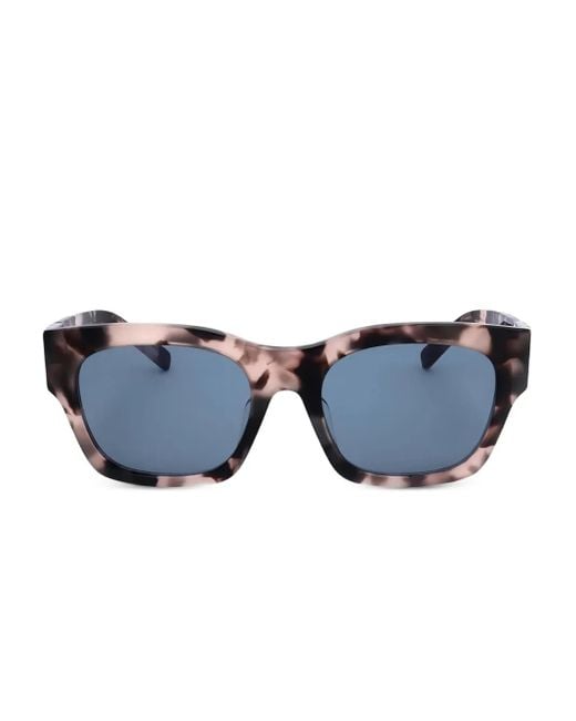 Givenchy Blue Tortoiseshell Square Sunglasses