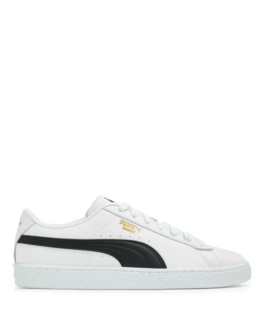 PUMA White Basket Classic Xxi Leather Sneakers for men
