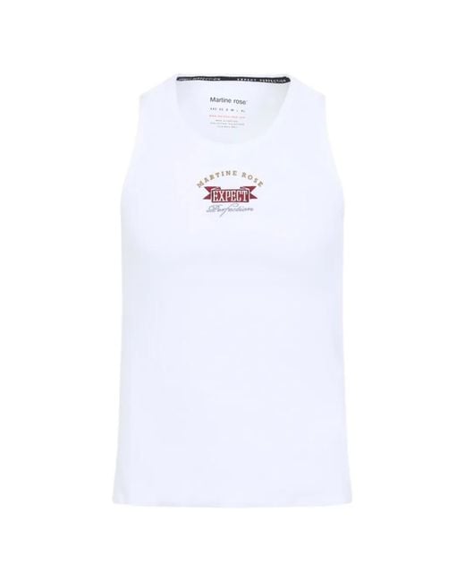 Martine Rose White Logo-Print Vest for men