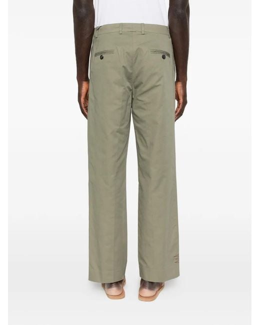 Amaranto Green Pleated Trousers for men