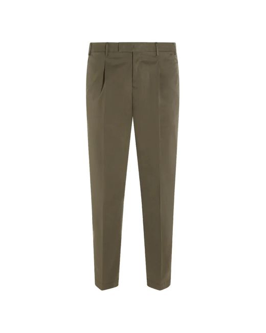 PT Torino Green Edge Pleated Trousers for men
