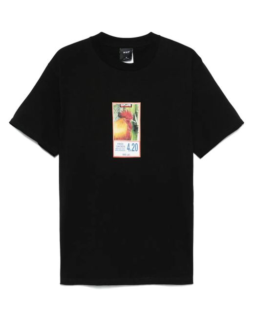 Huf Black Fried T-Shirt for men