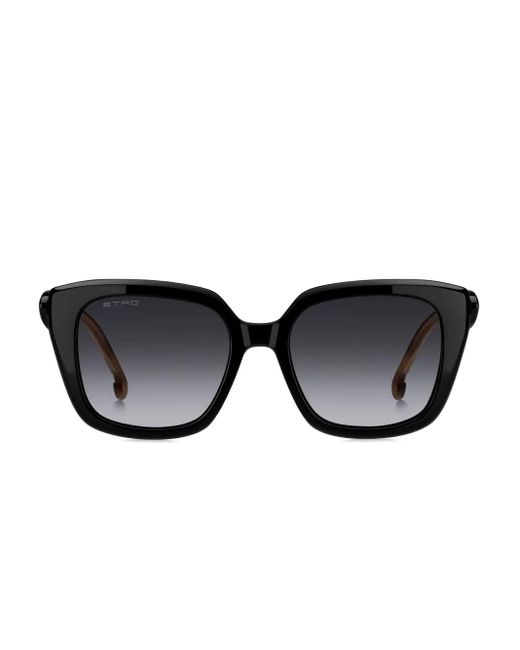Etro Black Square-Frame Sunglasses