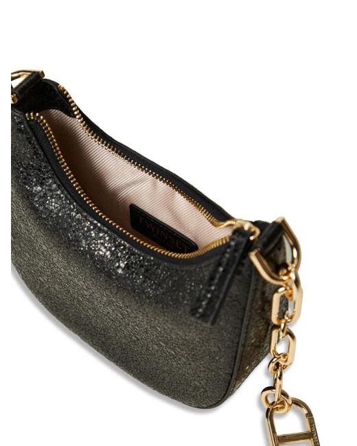 Twinset Black Mini Croissant Shoulder Bag