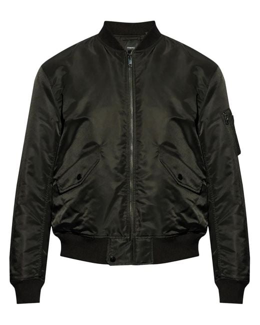 Theory Black Zip-Up Bomber Jacket for men