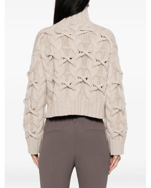 Pull En Maille Torsadée Brunello Cucinelli en coloris Natural